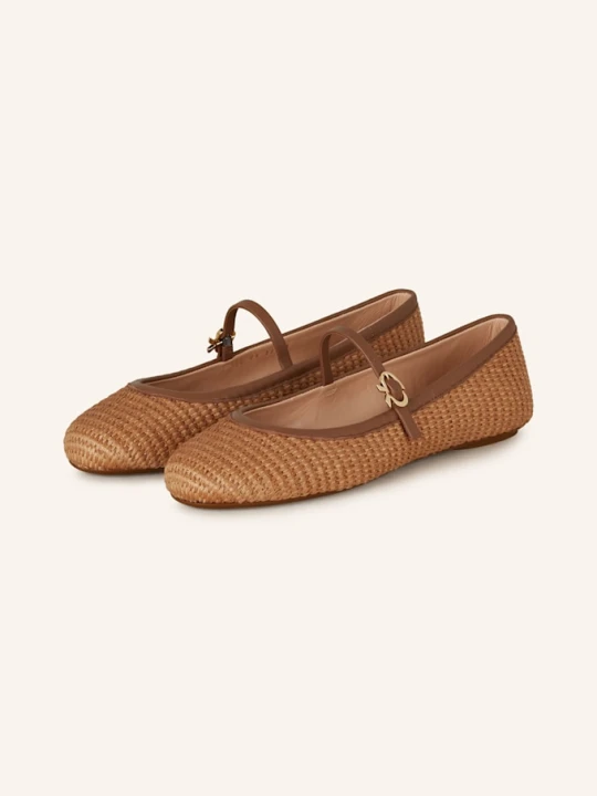 Zdjęcie produktu Gianvito Rossi Baleriny Mary Jane Carla beige KONIAKOWY