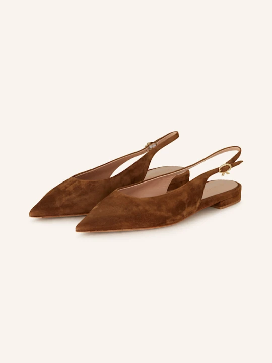 Zdjęcie produktu Gianvito Rossi Baleriny Z Odkrytą Piętą braun BRĄZOWY