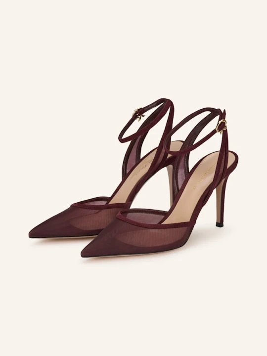 Zdjęcie produktu Gianvito Rossi Czółenka Z Odkrytą Piętą g95504 rot CIEMNOCZERWONY