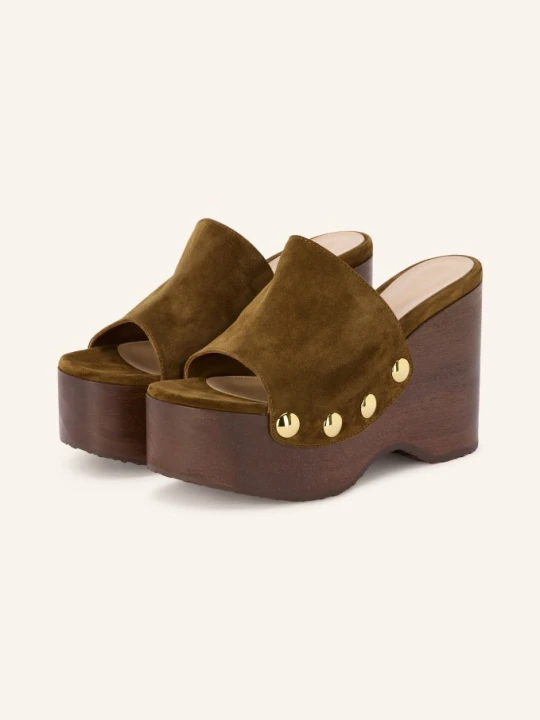 Zdjęcie produktu Gianvito Rossi Platformy Camoscio Z Nitami braun BRĄZOWY