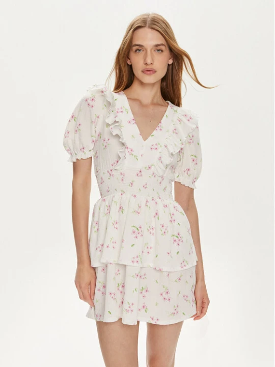 Zdjęcie produktu Gina Tricot Sukienka letnia 22230 Écru Regular Fit Kremowy