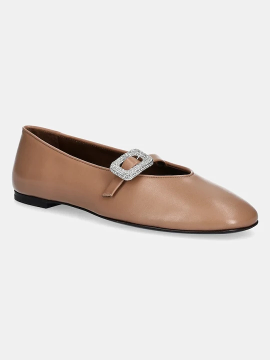 Zdjęcie produktu Giuseppe Zanotti baleriny skórzane Amanda brązowy