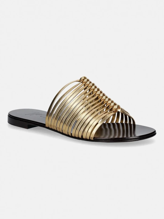 Zdjęcie produktu Giuseppe Zanotti klapki damskie skórzane złoty