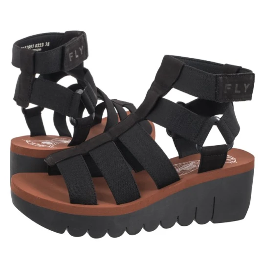 Zdjęcie produktu Gladiatorki Yufi Cupi / Elas Blk / Blk / Brick P145032003 (FL401-a) FLY London