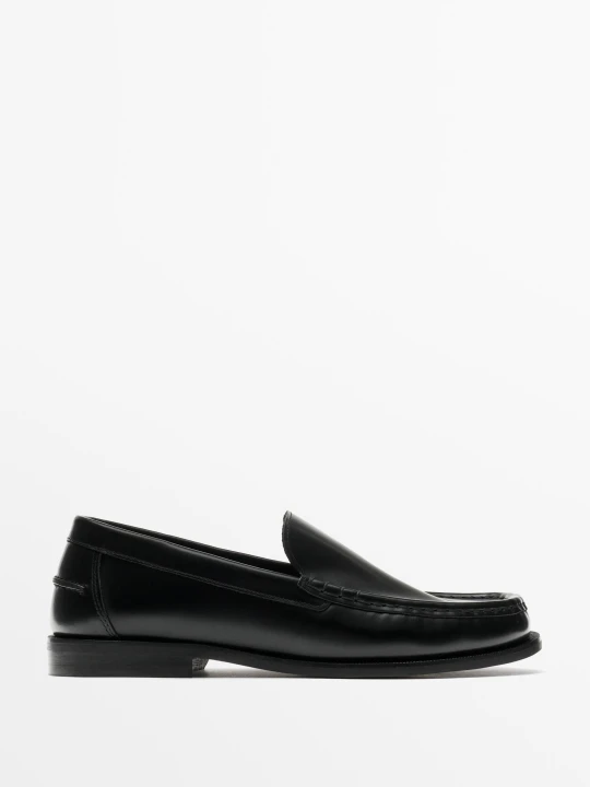 Zdjęcie produktu Gładkie Mokasyny Ze Skóry - Czarny - Massimo Dutti - Male