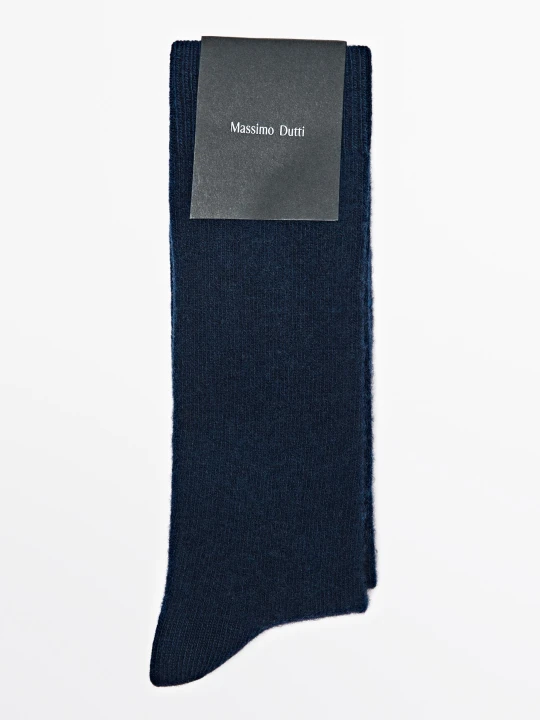 Zdjęcie produktu Gładkie Skarpety Z Wełną - Granatowy - Massimo Dutti - Male