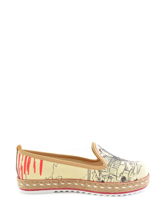 Zdjęcie produktu Goby Espadryle w kolorze beżowo-czarno-czerwonym ze wzorem rozmiar: 35