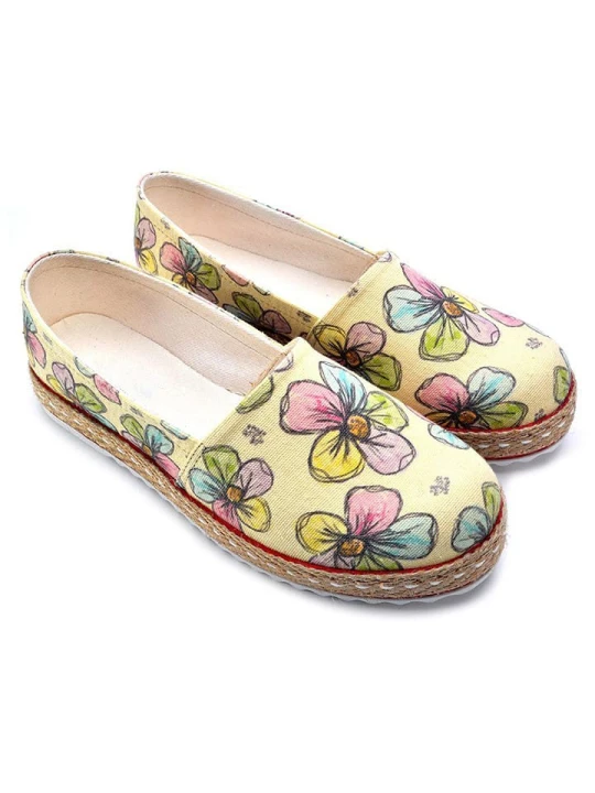 Zdjęcie produktu Goby Espadryle w kolorze jasnożółtym ze wzorem rozmiar: 41