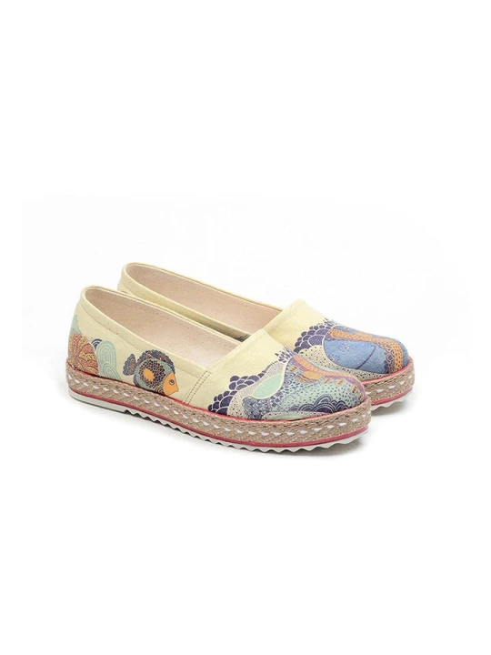 Zdjęcie produktu Goby Espadryle w kolorze kremowym ze wzorem rozmiar: 40