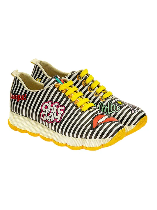 Zdjęcie produktu Goby Skórzane sneakersy ze wzorem rozmiar: 40