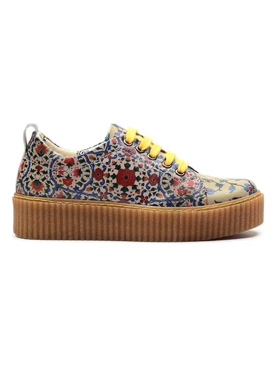 Zdjęcie produktu Goby Sneakersy w kolorze beżowym ze wzorem rozmiar: 39