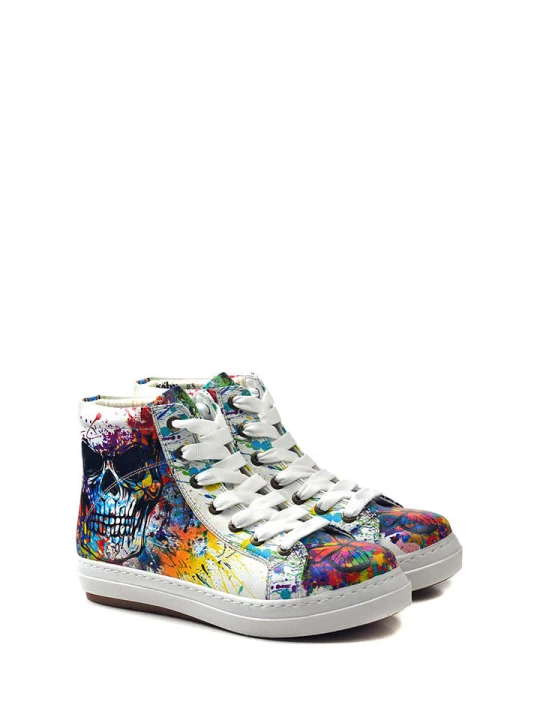 Zdjęcie produktu Goby Sneakersy w kolorze białym ze wzorem rozmiar: 38