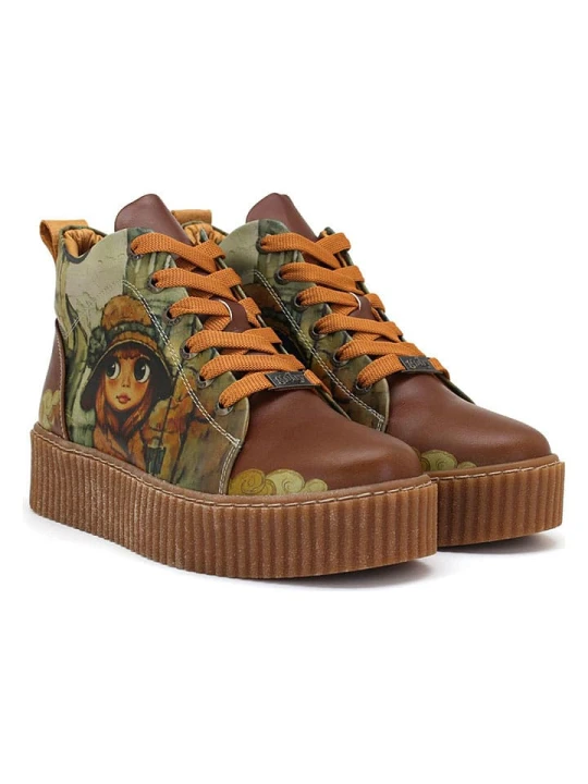 Zdjęcie produktu Goby Sneakersy w kolorze jasnobrązowo-zielonym rozmiar: 40