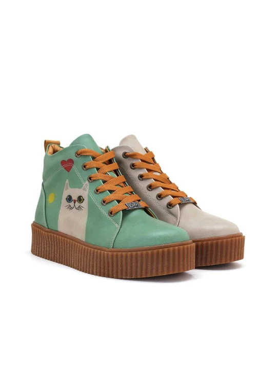 Zdjęcie produktu Goby Sneakersy w kolorze kremowo-zielonym rozmiar: 36