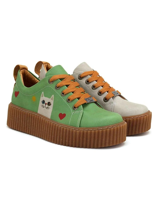 Zdjęcie produktu Goby Sneakersy w kolorze kremowo-zielonym rozmiar: 39