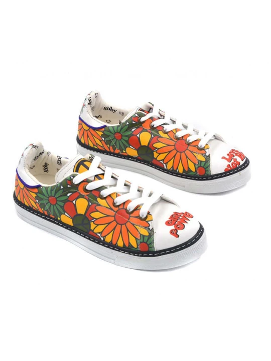 Zdjęcie produktu Goby Sneakersy w kolorze pomarańczowym ze wzorem rozmiar: 42