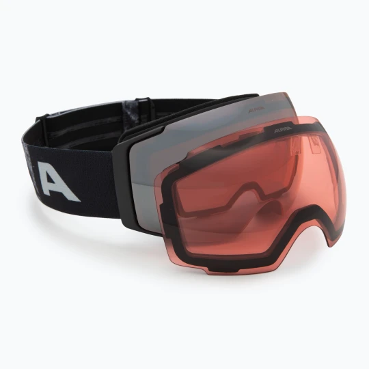Zdjęcie produktu Gogle narciarskie Alpina Falera Mag Q-Lite black / glacier matt / silver / pink