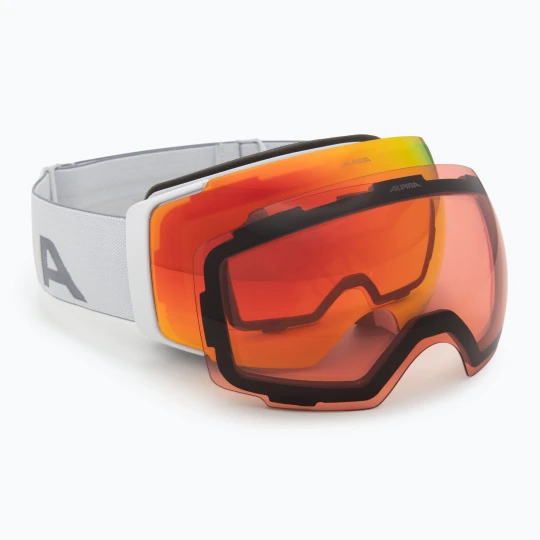 Zdjęcie produktu Gogle narciarskie Alpina Falera Mag Q-Lite white matt/red/pink