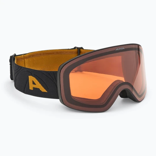 Zdjęcie produktu Gogle narciarskie Alpina Ladis Q black/ gold matt/ gold