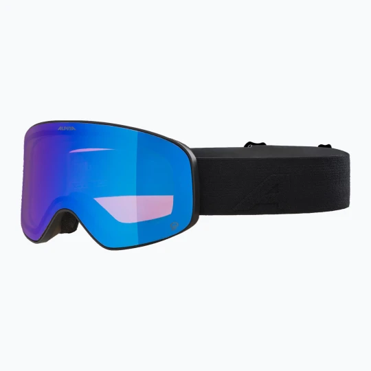 Zdjęcie produktu Gogle narciarskie Alpina Ladis QM black matt/ blue