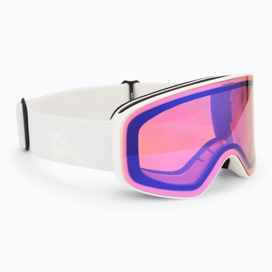 Zdjęcie produktu Gogle narciarskie Alpina Ladis QM white matt/ blue