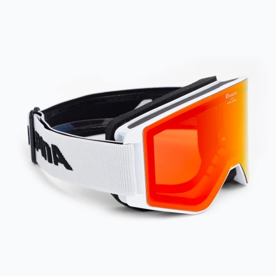 Zdjęcie produktu Gogle narciarskie Alpina Narkoja Q-Lite white/orange