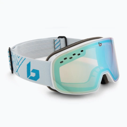 Zdjęcie produktu Gogle narciarskie Bollé Nevada Small white metalic blue matte/azure Bolle