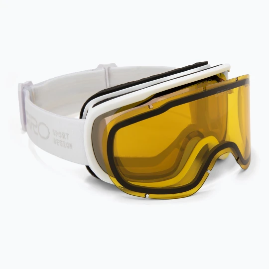 Zdjęcie produktu Gogle narciarskie damskie Giro Moxie white stacked / amber gold / yellow