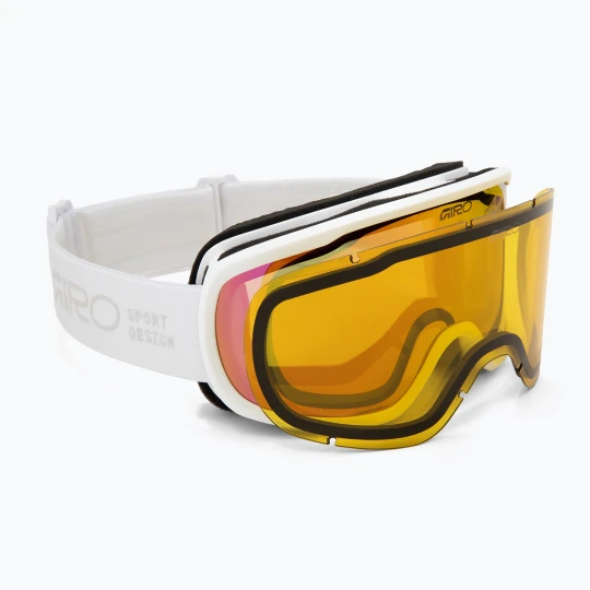 Zdjęcie produktu Gogle narciarskie damskie Giro Moxie white stacked / amber pink / yellow