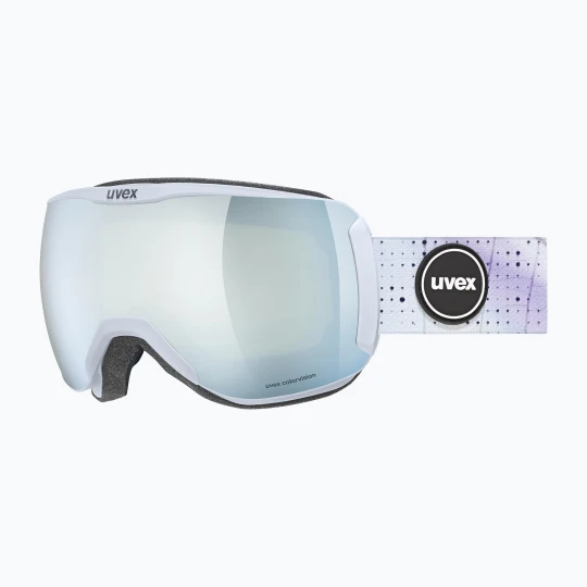 Zdjęcie produktu Gogle narciarskie damskie UVEX Downhill 2100 CV WE arctic blue matt / mirror white / colorvision green