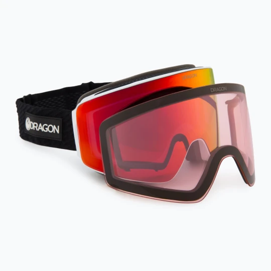Zdjęcie produktu Gogle narciarskie DRAGON PXV icon/lumalens red ion+lumalens light rose Biały