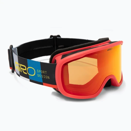 Zdjęcie produktu Gogle narciarskie dziecięce Giro Buster Jr black blocks/amber scarlet