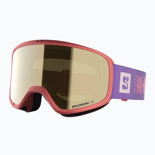 Zdjęcie produktu Gogle narciarskie dziecięce Salomon Rio S2 sun kissed coral / flash gold Czerwony