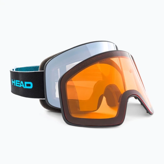 Zdjęcie produktu Gogle narciarskie HEAD Horizon 5K Race chrome / rd / sk chrome / orange Czarny