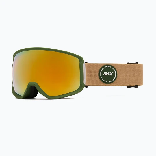 Zdjęcie produktu Gogle narciarskie IMX Peak green matt / sand / gold irridium / brown