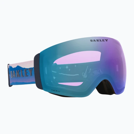Zdjęcie produktu Gogle narciarskie Oakley Flight Deck Pro M Mikaela shiffrin sig/prizm iced/prizm sapphire Niebieski
