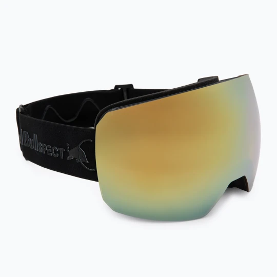 Zdjęcie produktu Gogle narciarskie Red Bull SPECT Chute black / brown with gold mirror / cloudy snow