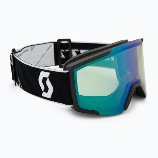 Zdjęcie produktu Gogle narciarskie SCOTT Shield black/white/amp aurora green chrome