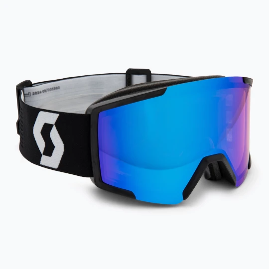 Zdjęcie produktu Gogle narciarskie SCOTT Shield mineral black/white/amp iluminator blue chrome
