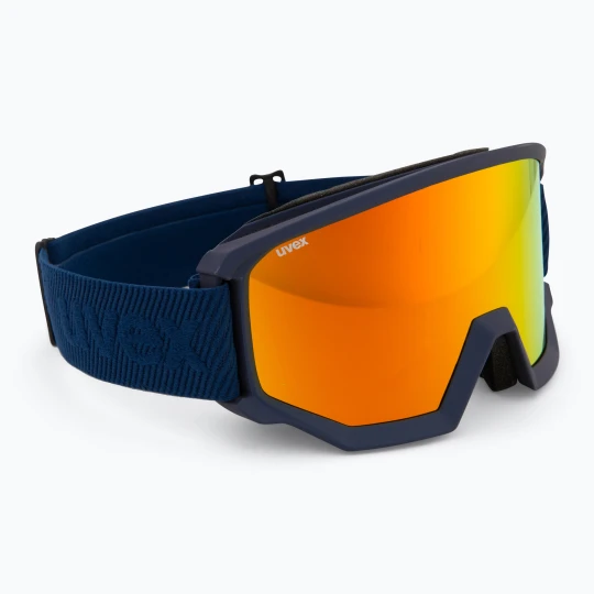 Zdjęcie produktu Gogle narciarskie UVEX Athletic CV navy matt / mirror orange green Czarny