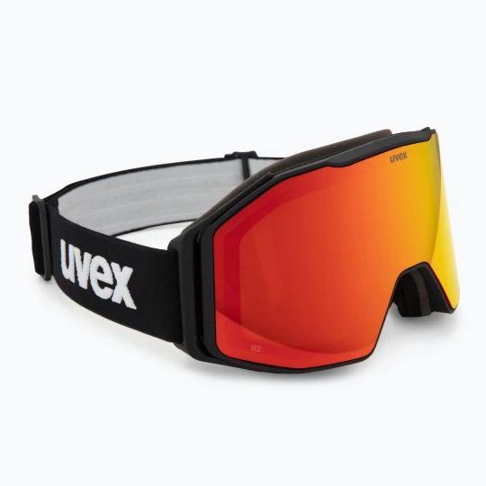 Zdjęcie produktu Gogle narciarskie UVEX Gravity FM black matt / mirror red / orange / clear