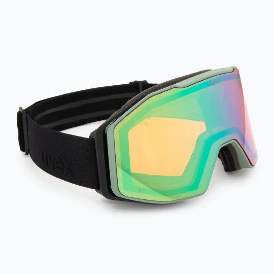 Zdjęcie produktu Gogle narciarskie UVEX Gravity FM oxid matt green / mirror opal / orange / clear