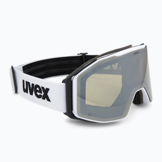 Zdjęcie produktu Gogle narciarskie UVEX Gravity FM white matt / mirror silver / green / clear