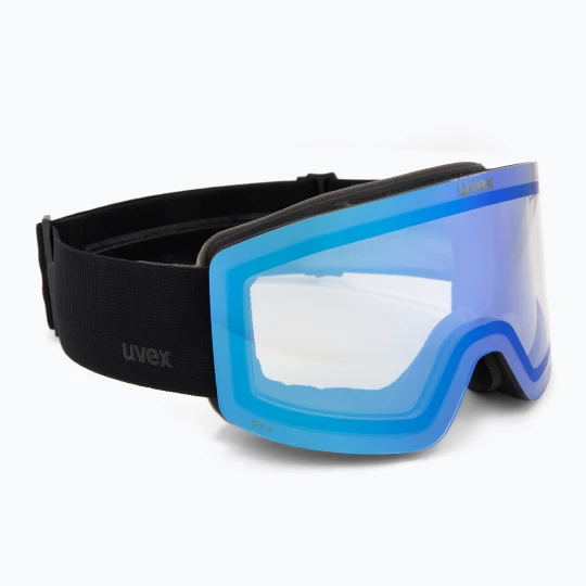 Zdjęcie produktu Gogle narciarskie UVEX Provoqe V black matt / vario blue mirror