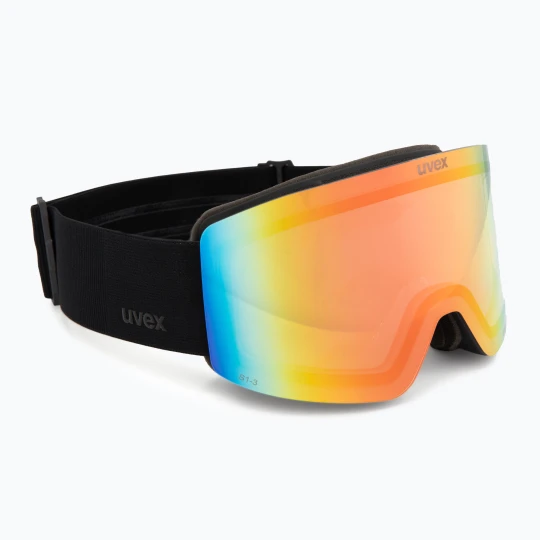 Zdjęcie produktu Gogle narciarskie UVEX Provoqe V black matt / vario rainbow mirror