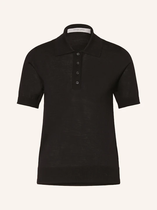 Zdjęcie produktu Golden Goose Koszulka Polo Z Dzianiny schwarz CZARNY