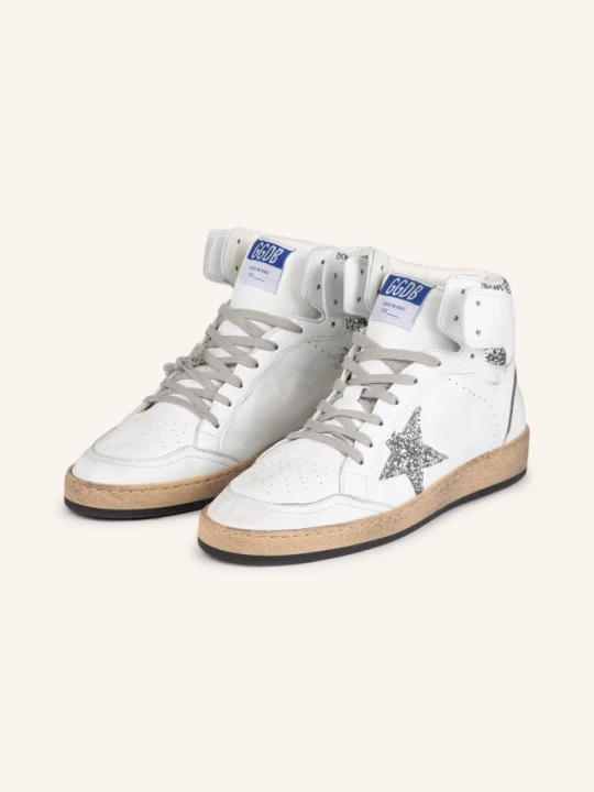 Zdjęcie produktu Golden Goose Wysokie Sneakersy Sky Star weiss