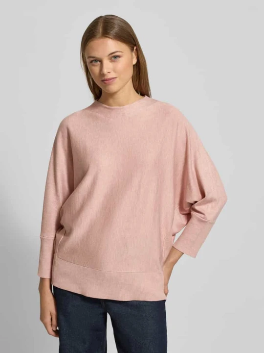 Zdjęcie produktu Golf damski o kroju relaxed fit z mieszanki wiskozy s.Oliver Różowawy