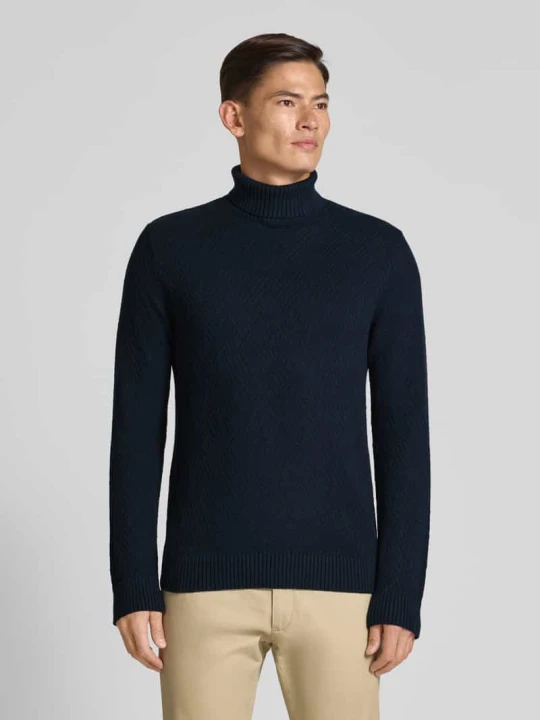 Zdjęcie produktu Golf o kroju regular fit z czystej bawełny model ‘TREVOR’ Selected Niebieski