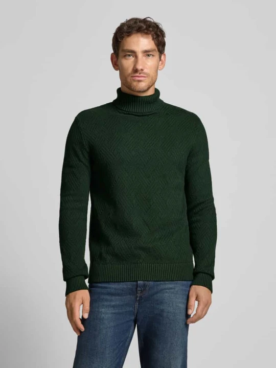 Zdjęcie produktu Golf o kroju regular fit z czystej bawełny model ‘TREVOR’ Selected Ciemnozielony